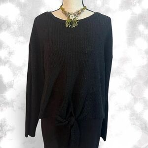 Goth Style Mine Black Knit Oversized Sweater